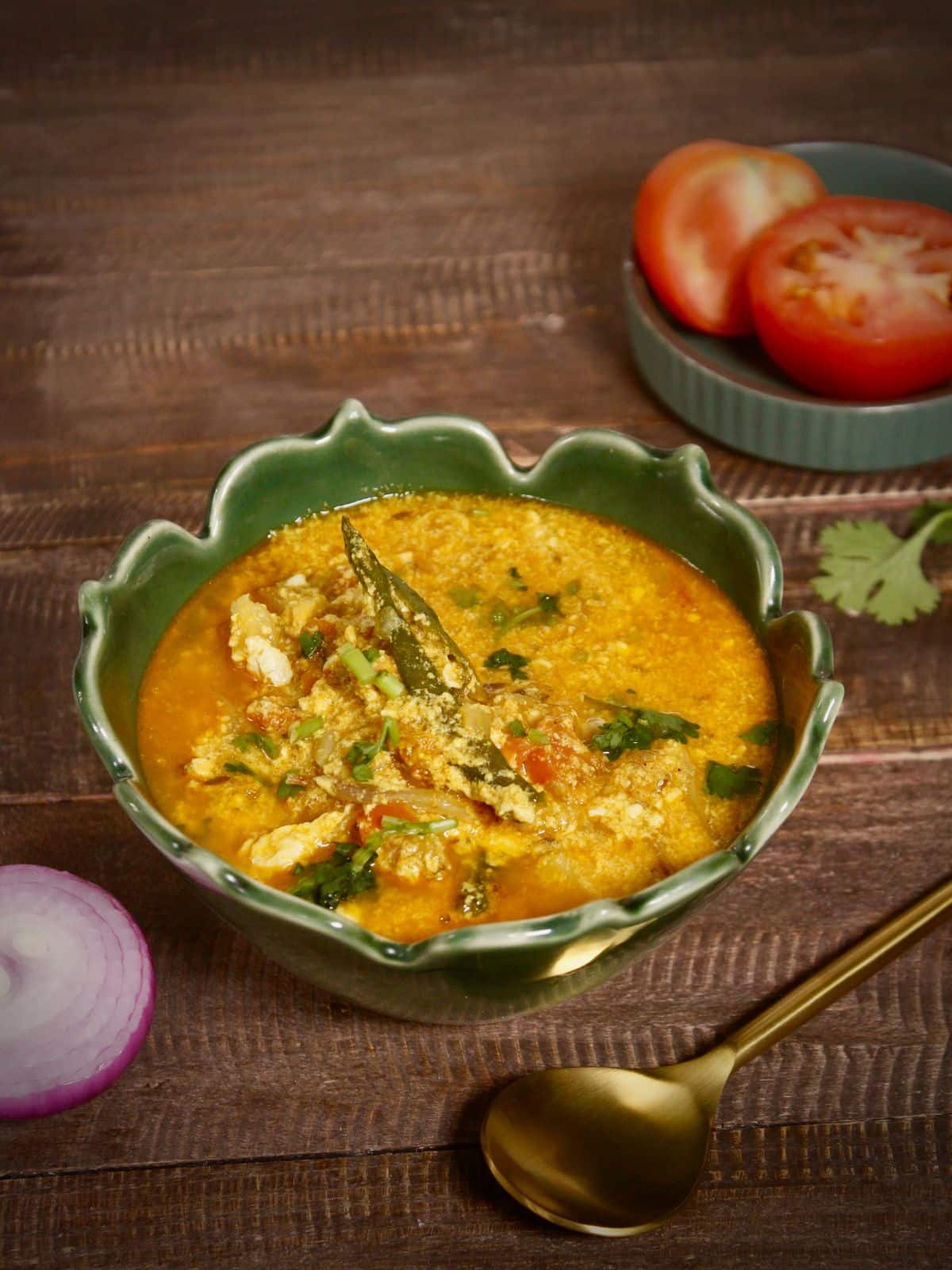 super delicious Assamese style tomato egg curry