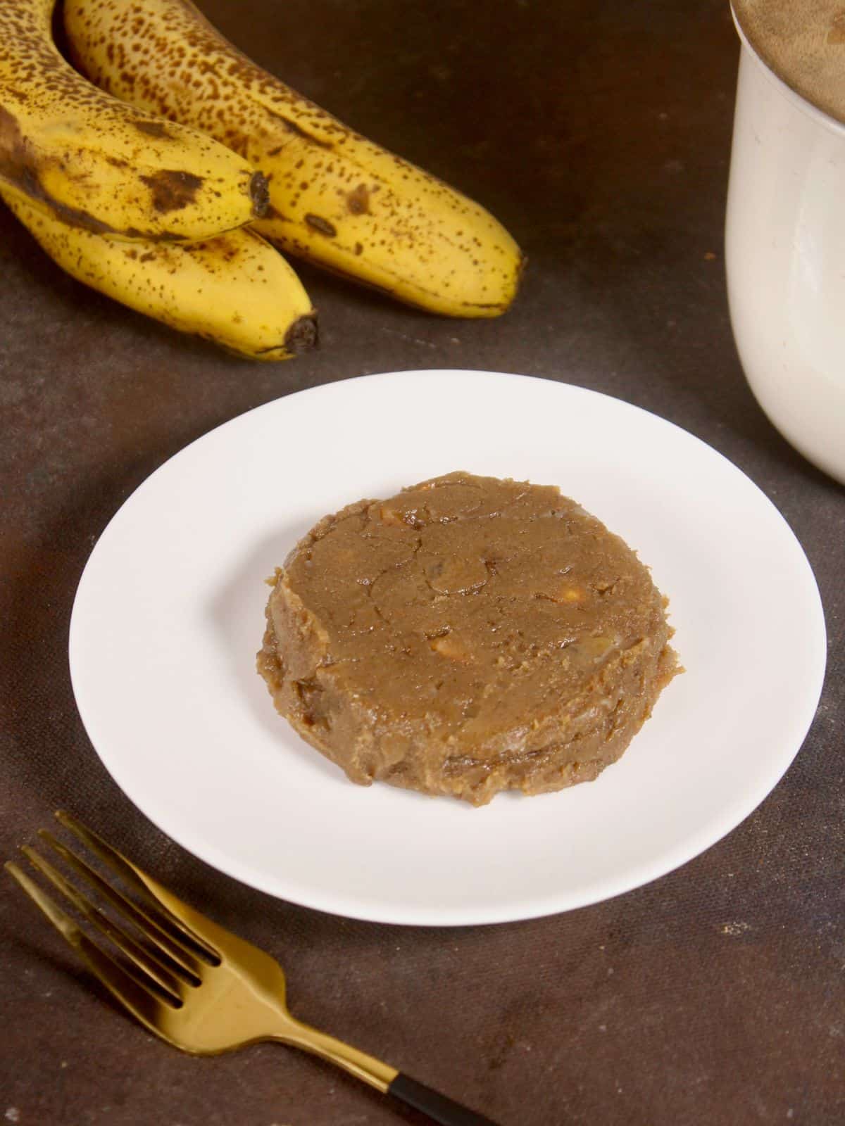 yummy banana halwa on a plate 