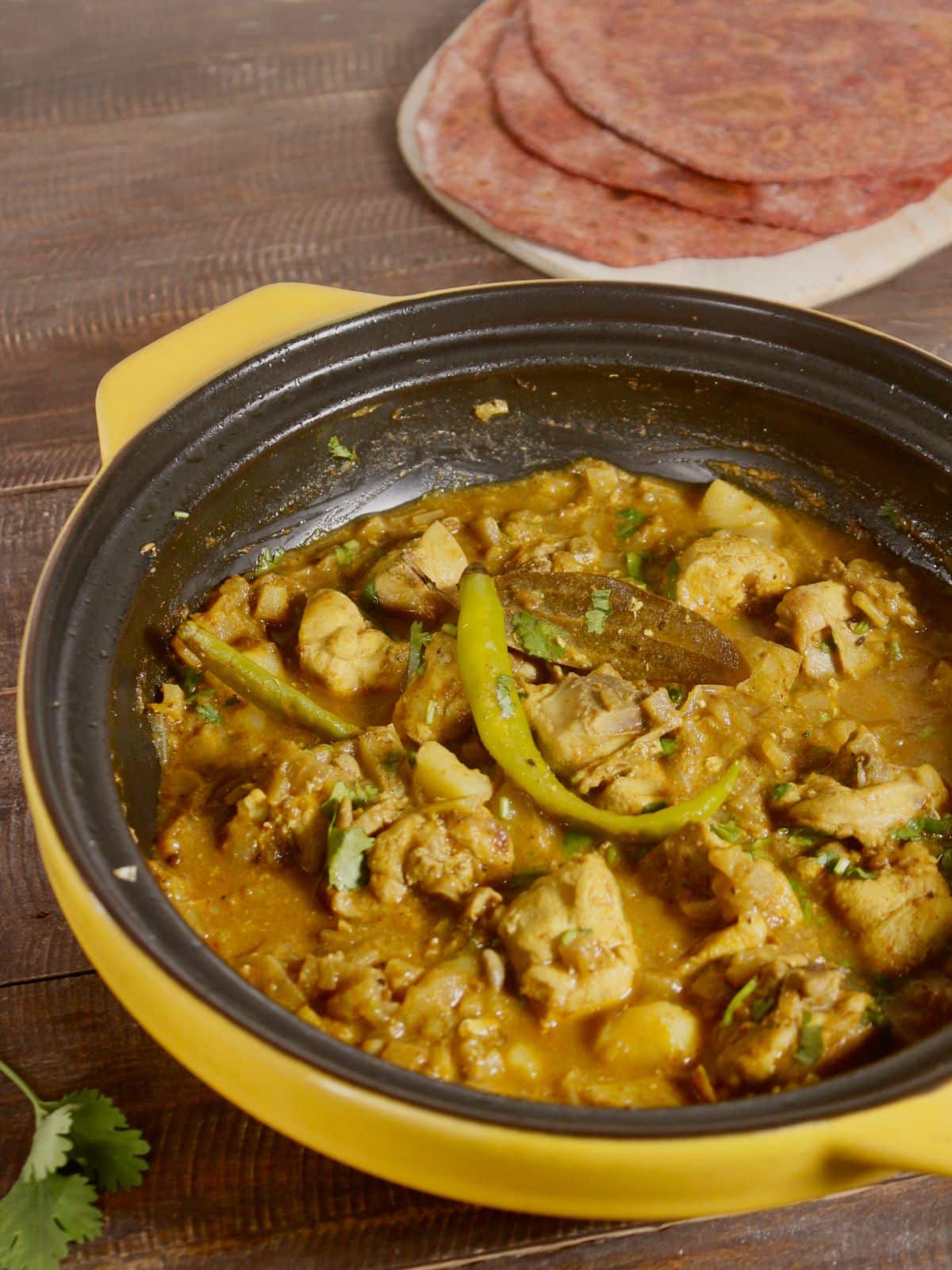 delicious banana stem chicken curry