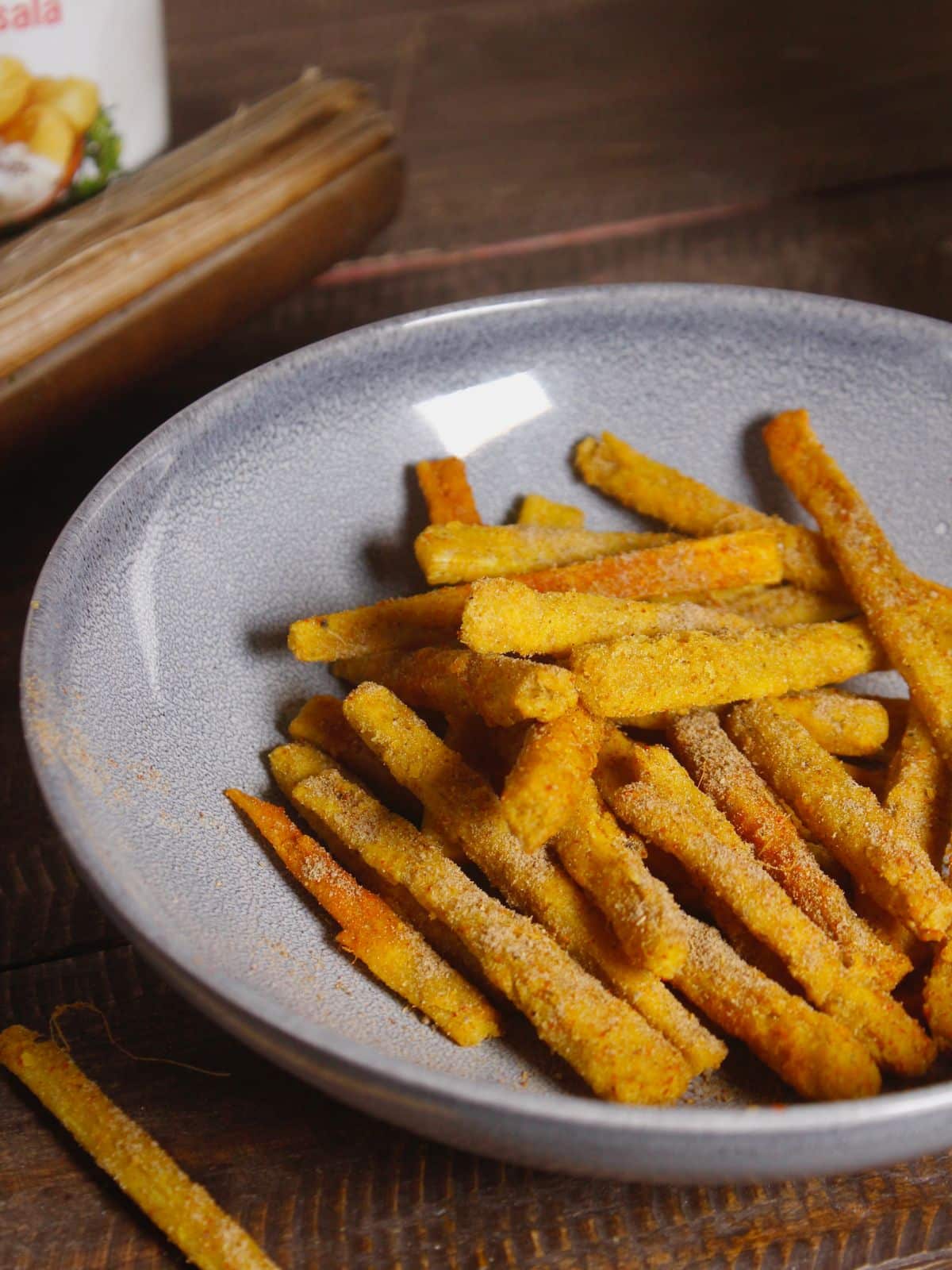 crisp high fiber banana stem chips