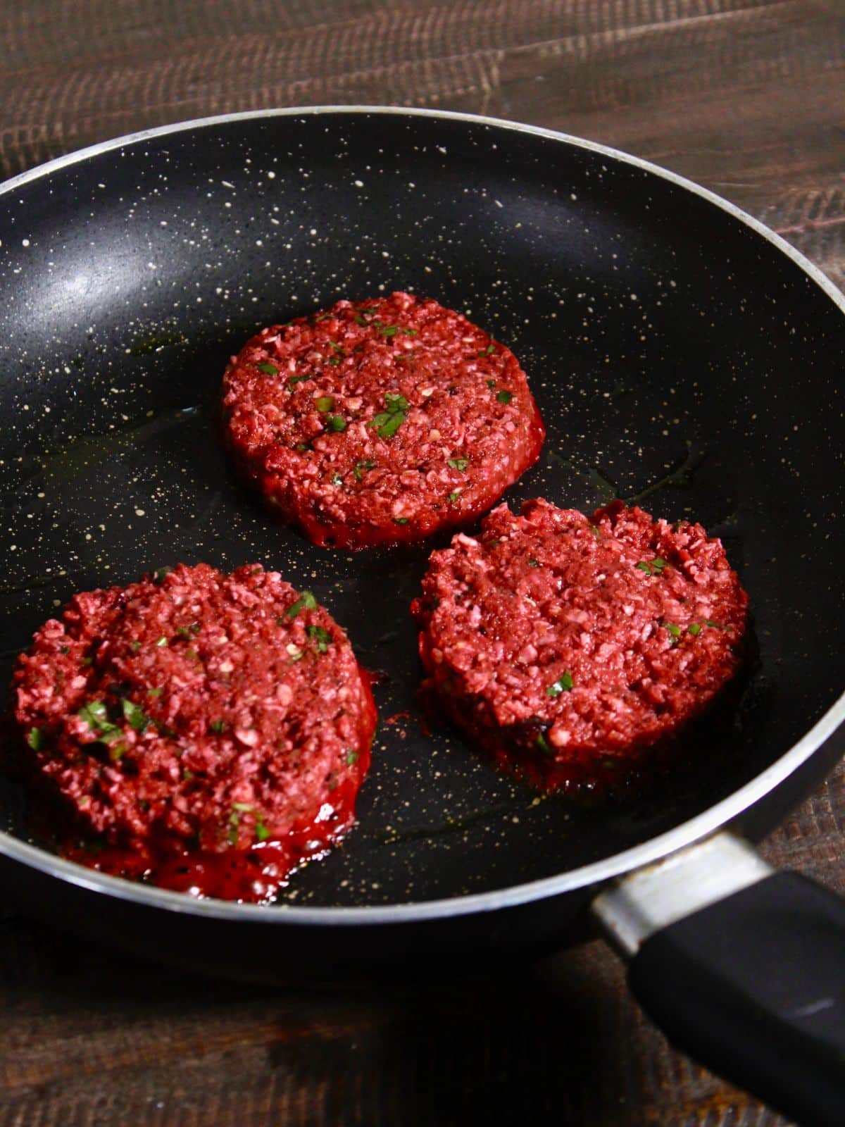 make small small flats balls and put it on a pan 