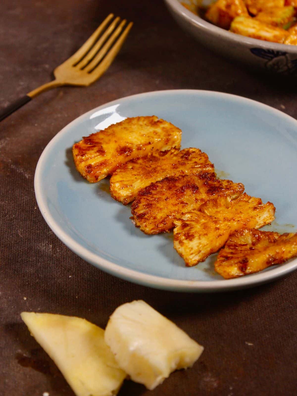 super delicious and flavorful grilled pineapple