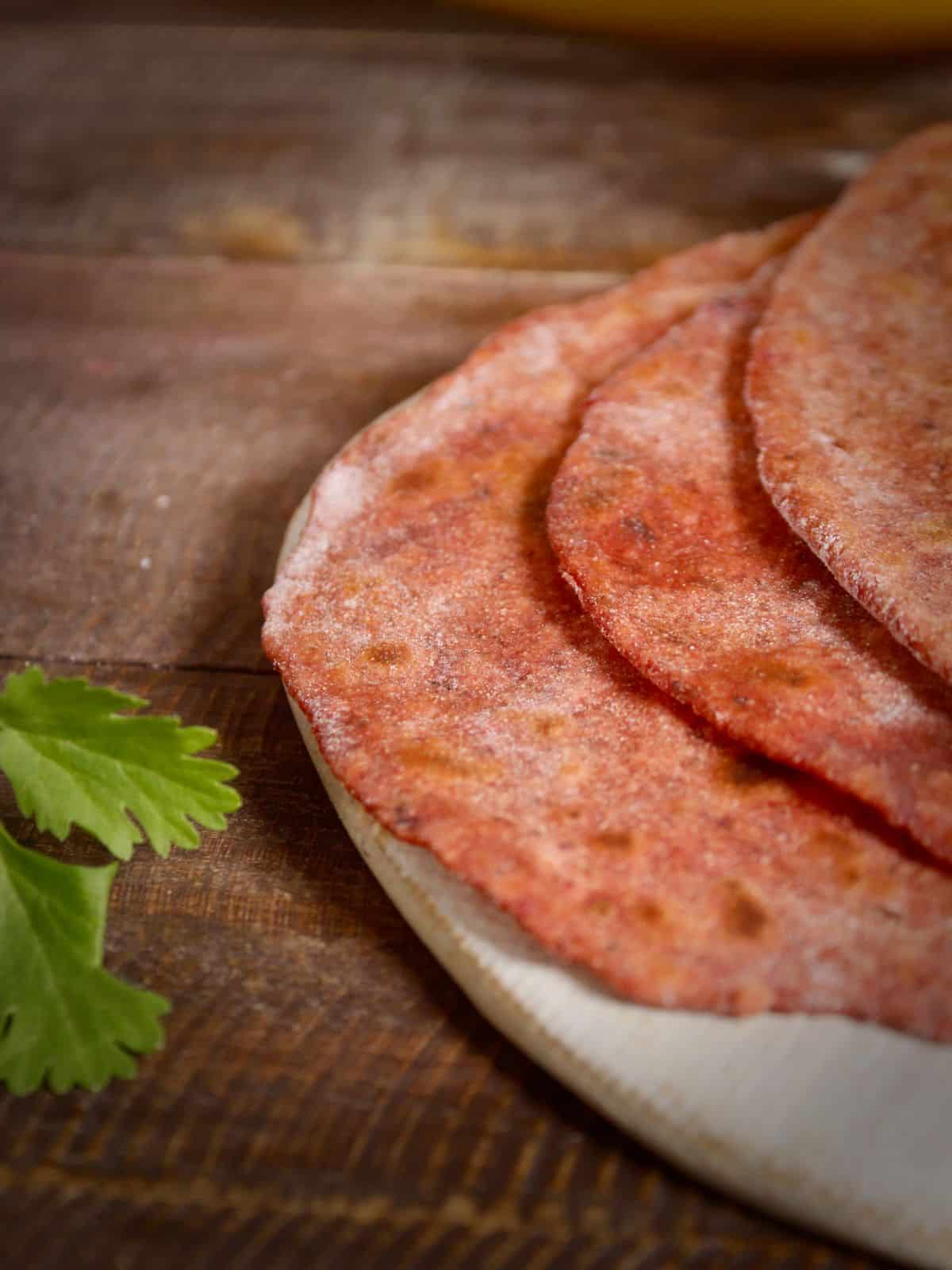 yummy leftover beetroot pulp chapati