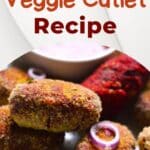 Air Fryer Veggie Cutlet Recipe pinterest image.