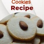 Badam Cookies or Almond Cookies Recipe pinterest image.