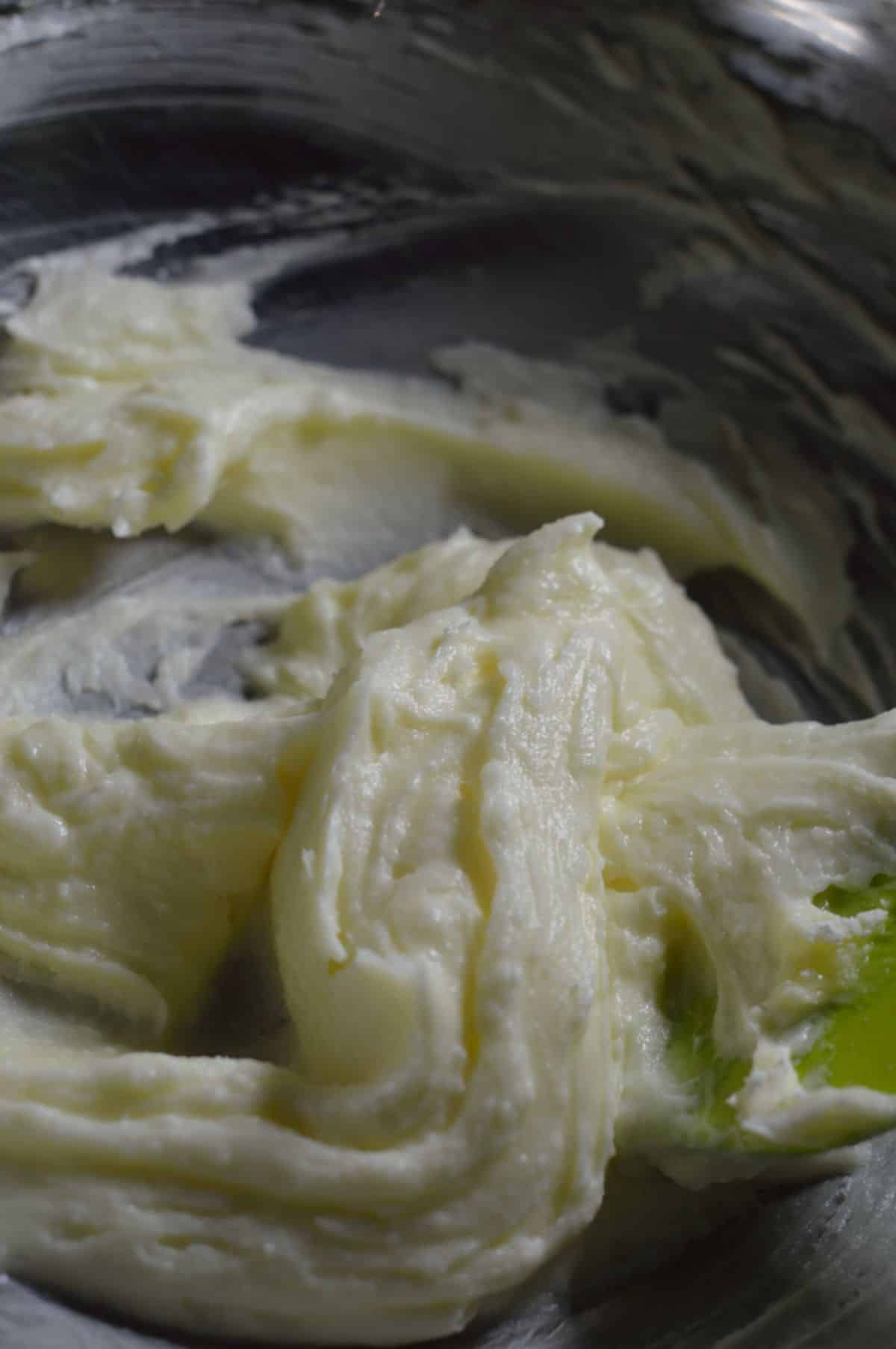 Badam cookies mixture in a bowl.