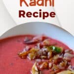 Beetroot Kadhi Recipe pinterest image.