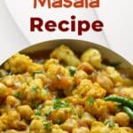 Chana Gobi Masala Recipe pinterest image.