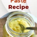 Ginger Garlic Paste Recipe + How to Freeze pinterest image.