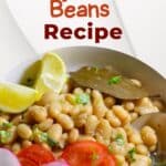 Instant Pot Mayocoba Beans Recipe pinterest image.
