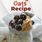 Keto Overnight Oats Recipe pinterest image.