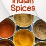 List Of Indian Spices pinterest image.