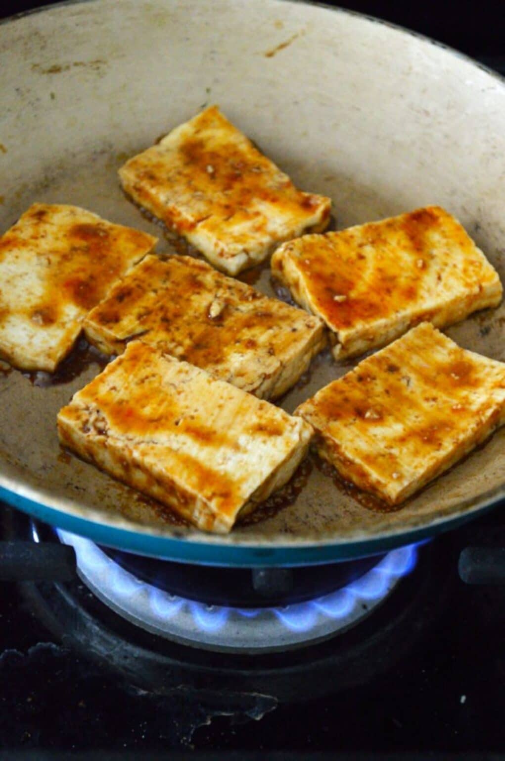 Pan-Fried Sesame Garlic Tofu Recipe - My Dainty Soul Curry