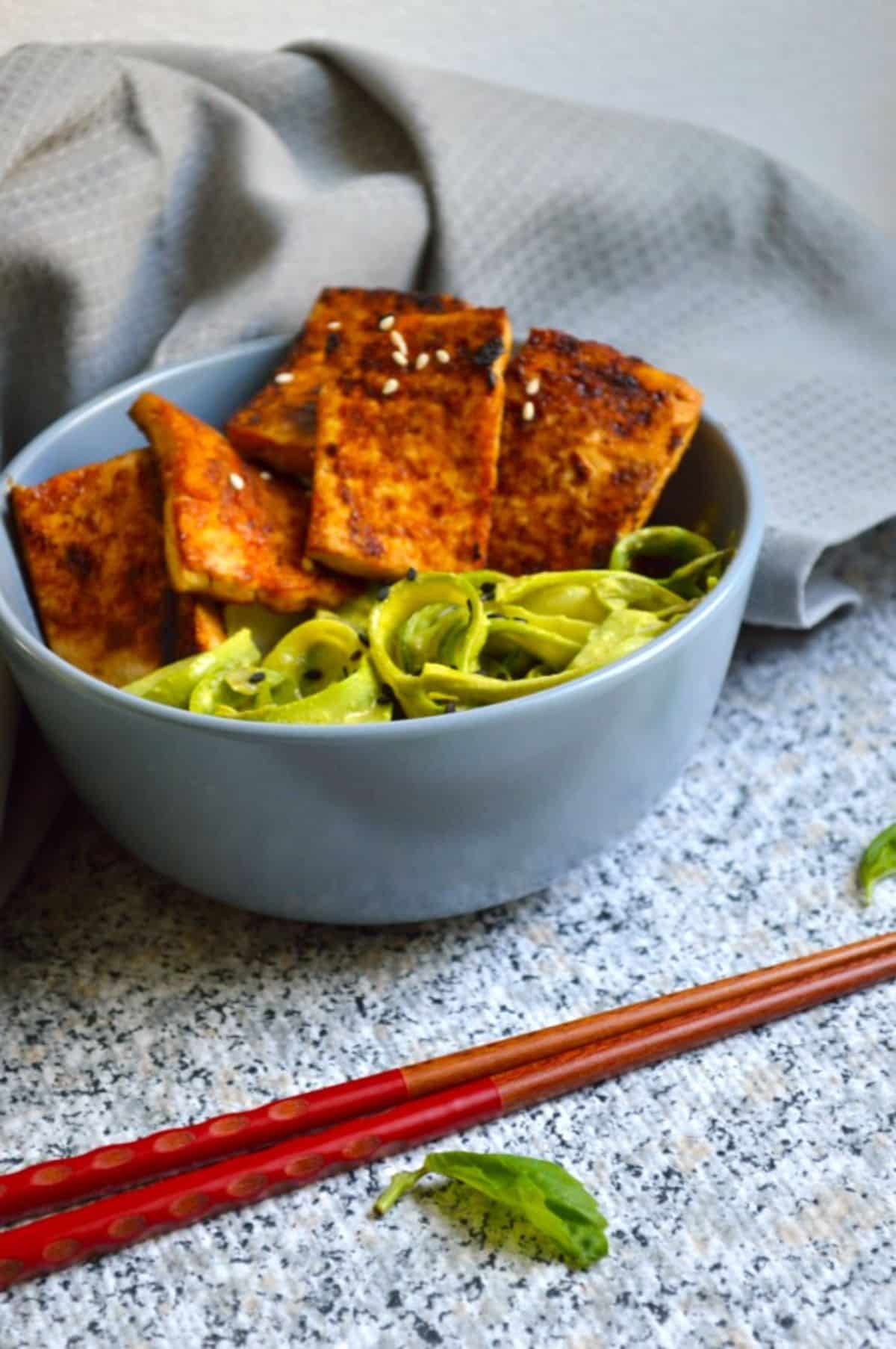 Sesame Garlic Fried Tofu Recipe