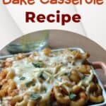 Pasta Eggplant Bake Casserole Recipe pinterest image.