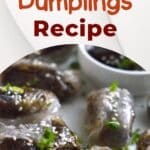 Rice Paper Dumplings Recipe pinterest image.