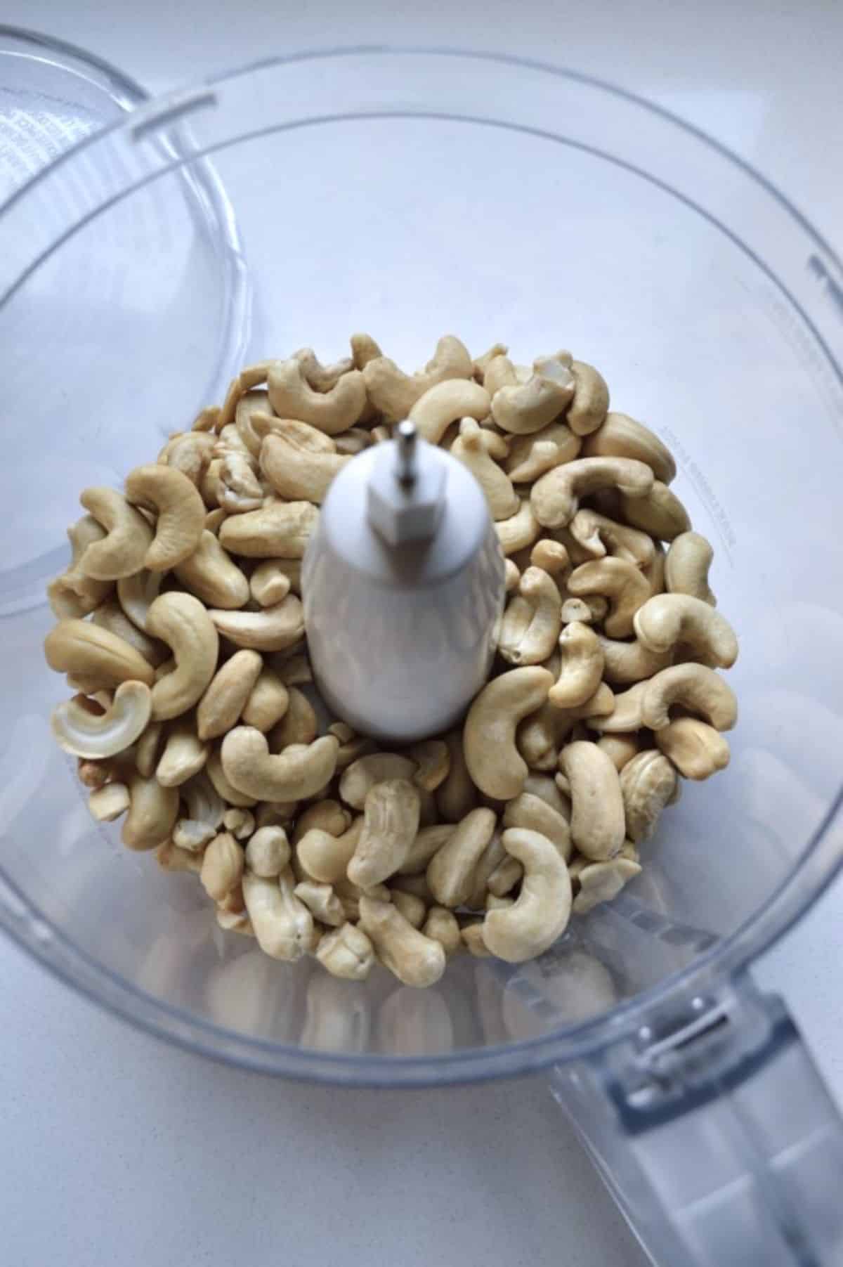 Cashews in a blender.