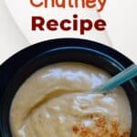 Spicy Cashew Chutney Recipe pinterest image.