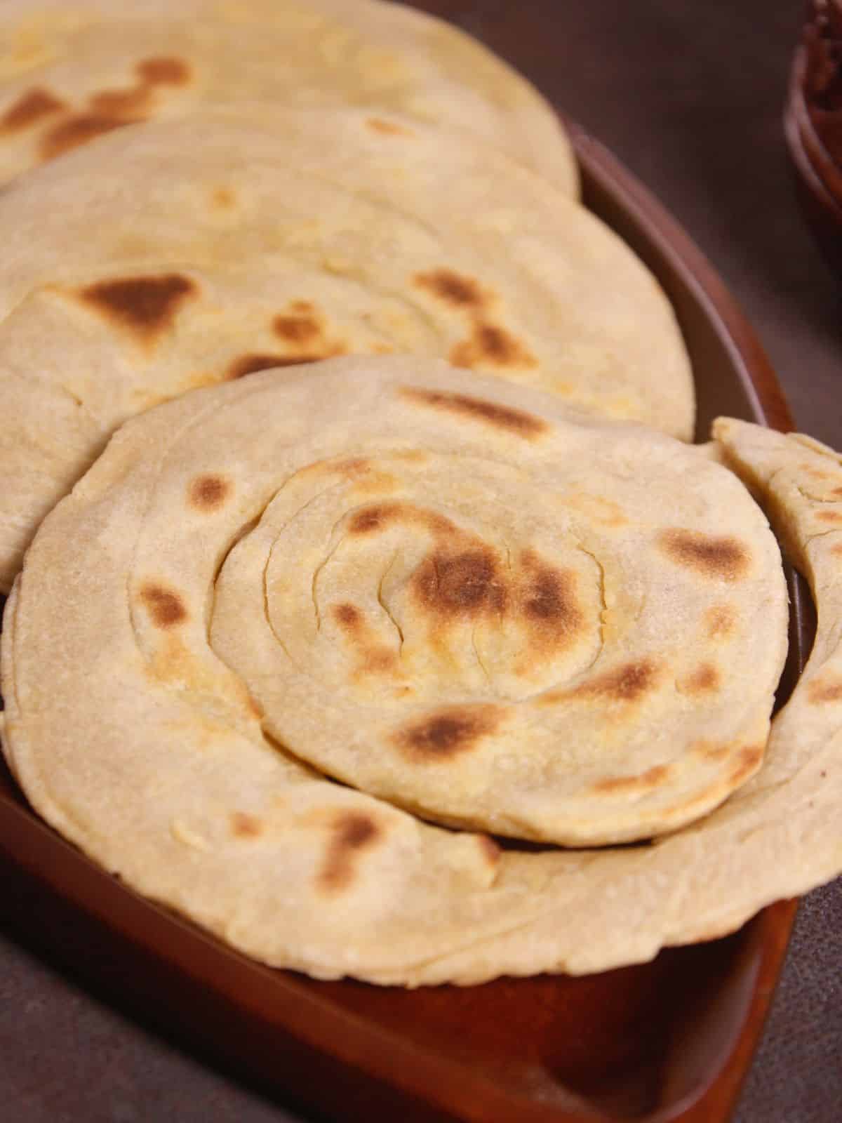 zoom in image of coin paratha