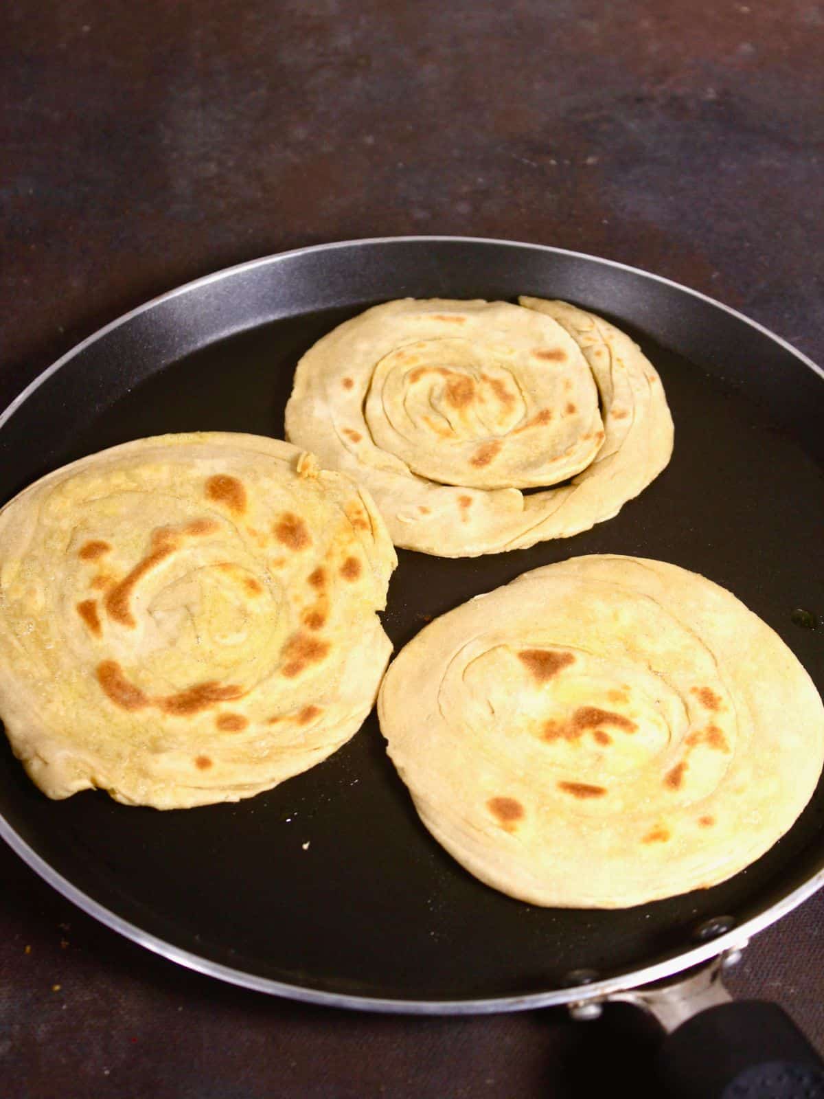 delicious coin paratha ready to enjoy with main course or in breakfast 