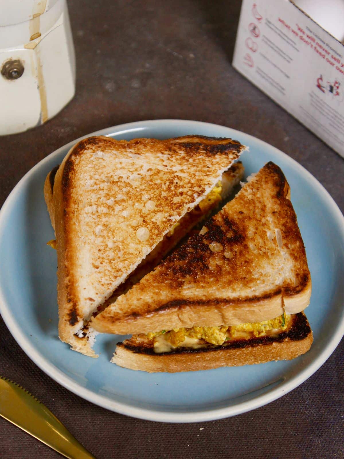 delicious egg bhurji sandwich