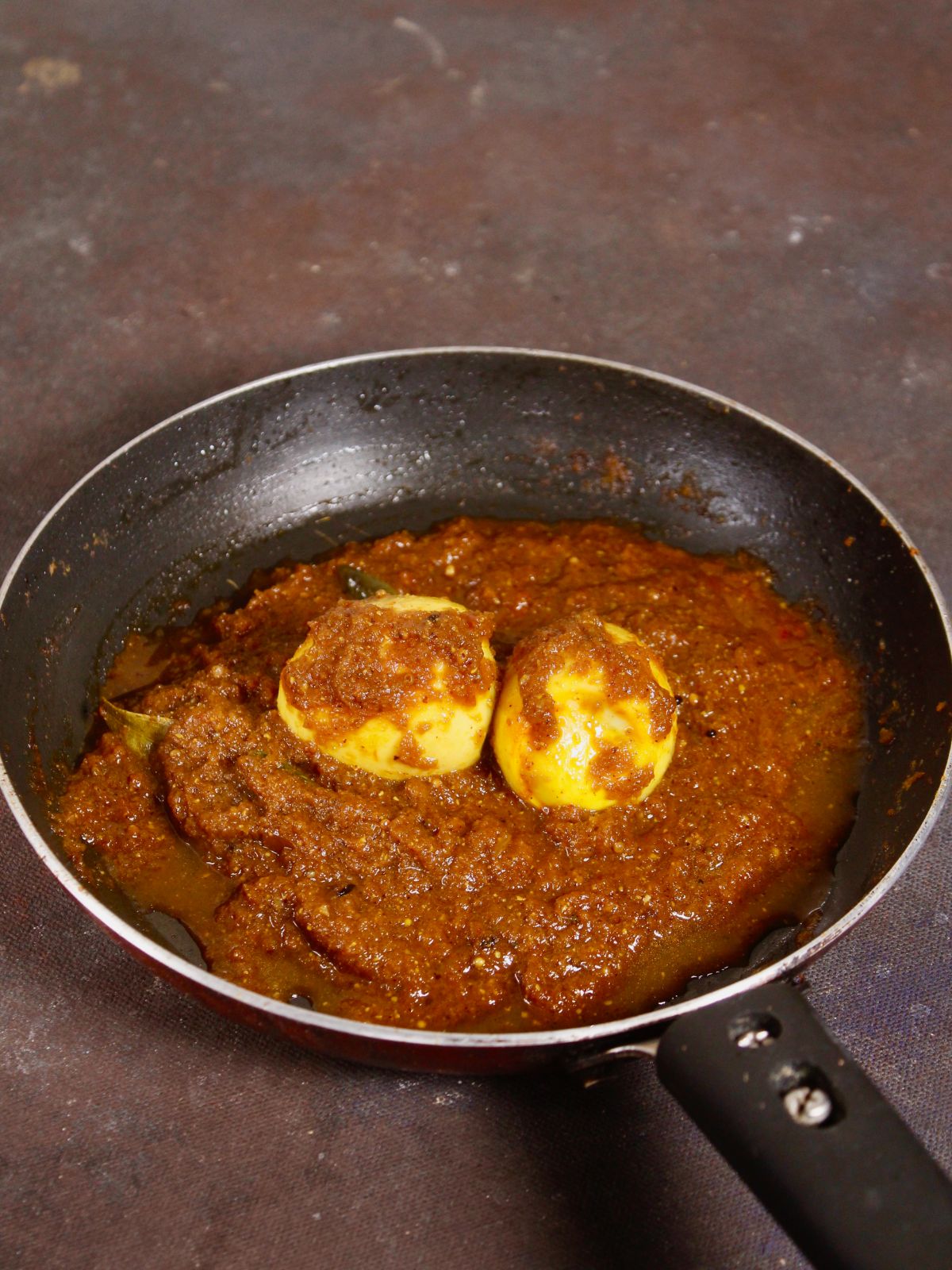 yummy egg curry with kasundi ready to enjoy with rice or rotis 