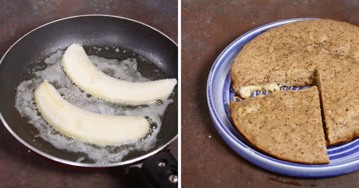 Caramelized Banana Cake in a Pan My Dainty Soul Curry