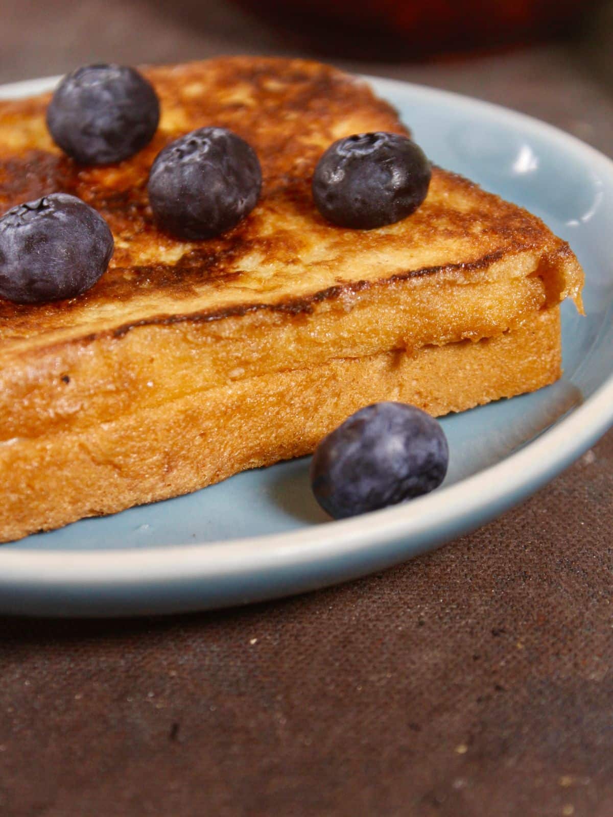 side edge view of French toast