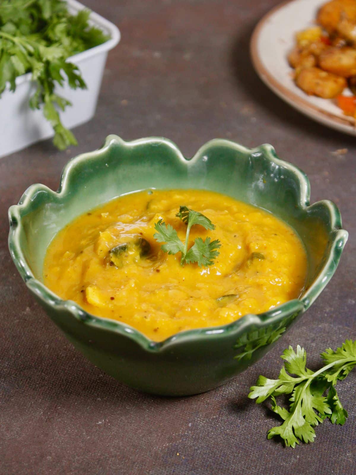 delicious sweet and sour pineapple dal ready to enjoy with roti and rice 