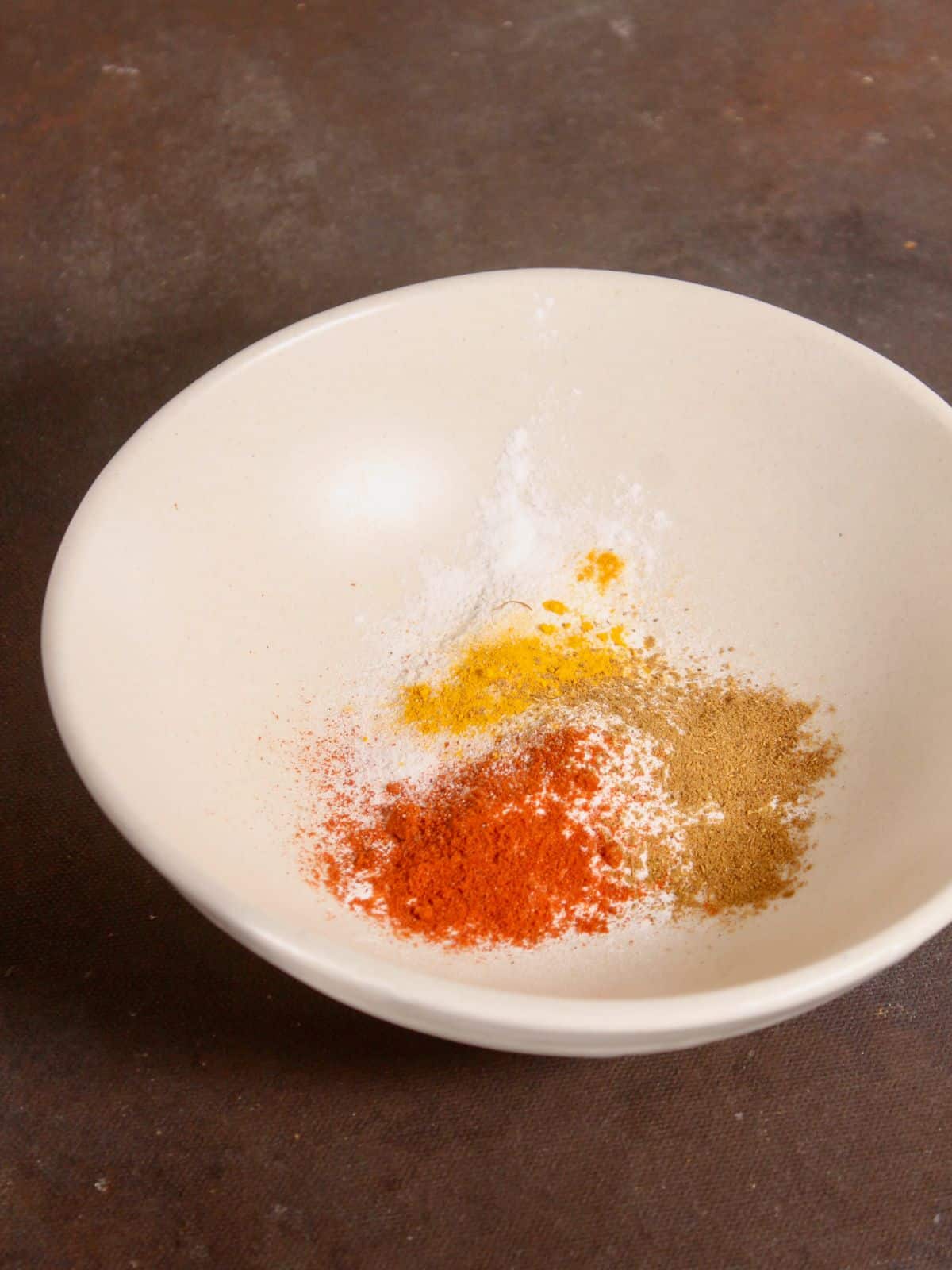 add powdered spices in a bowl and mix well 