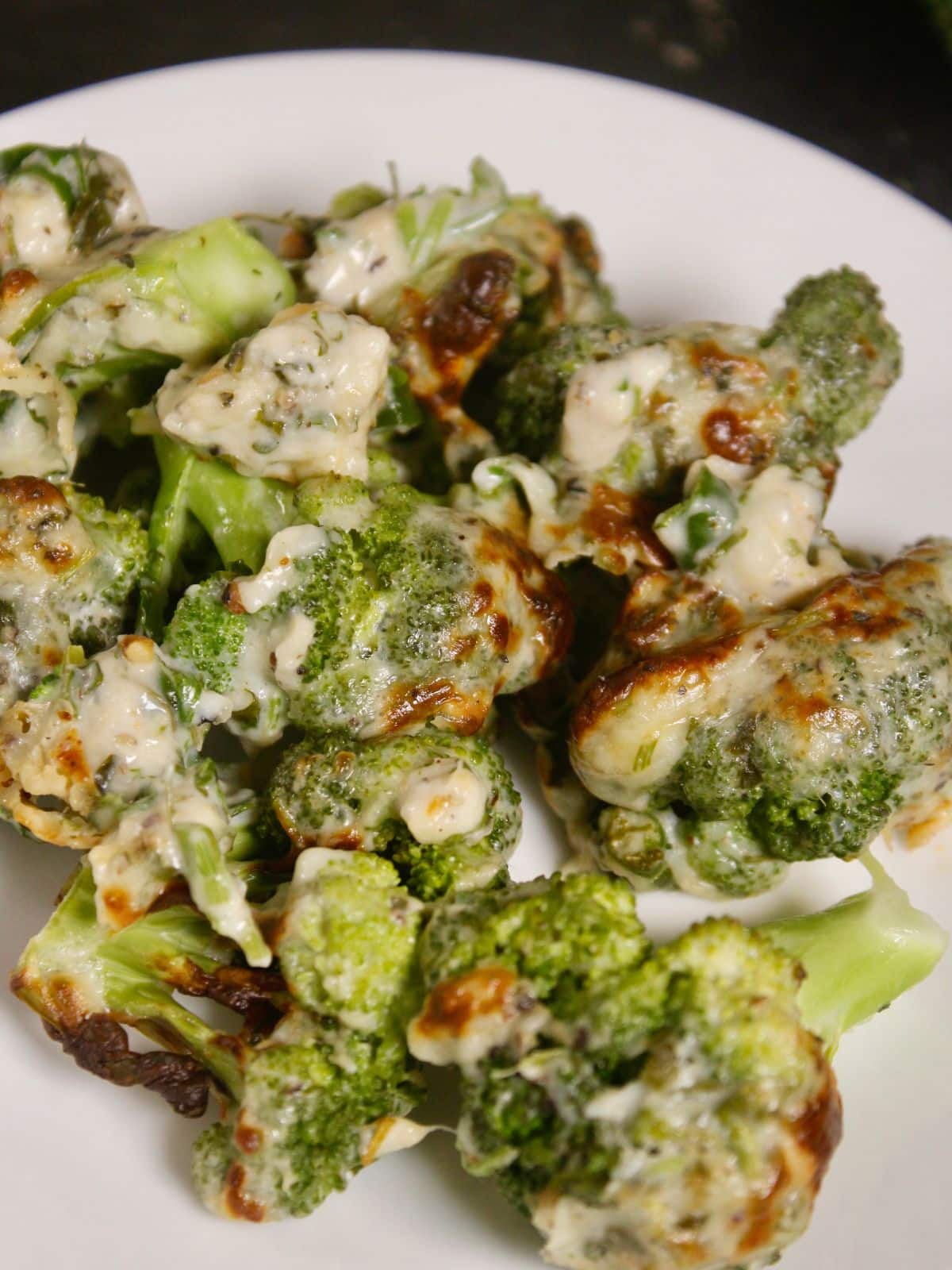 top view image of Air Fried malai broccoli
