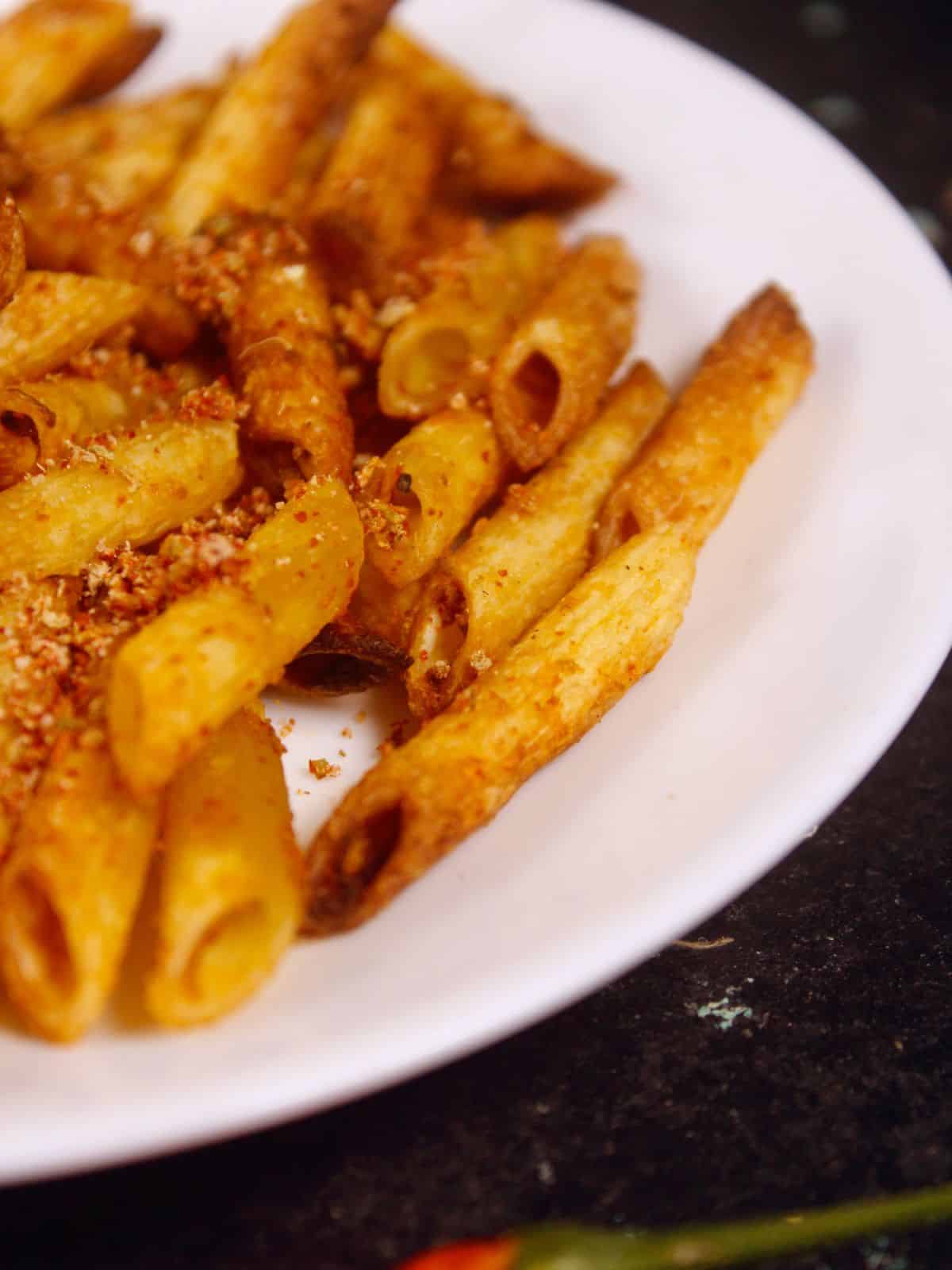 yummy air fried pasta chips