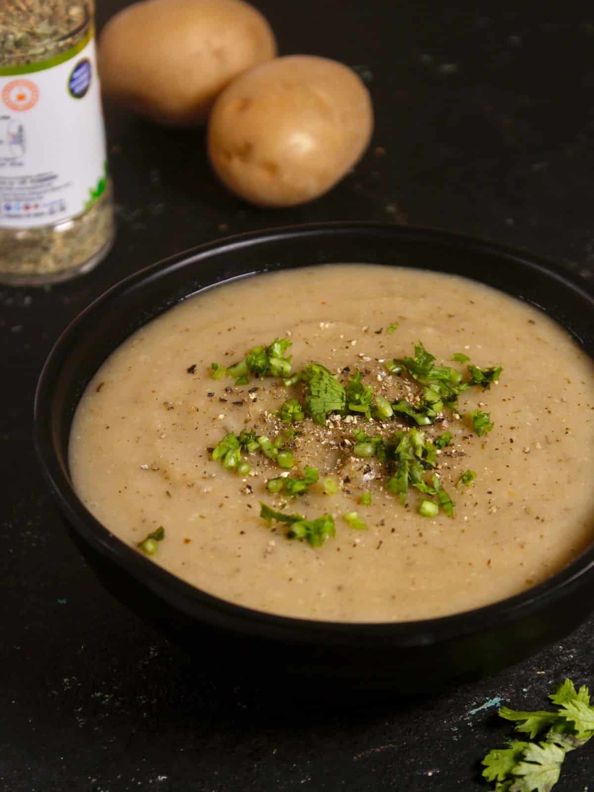 super delicious creamy vegan potato soup