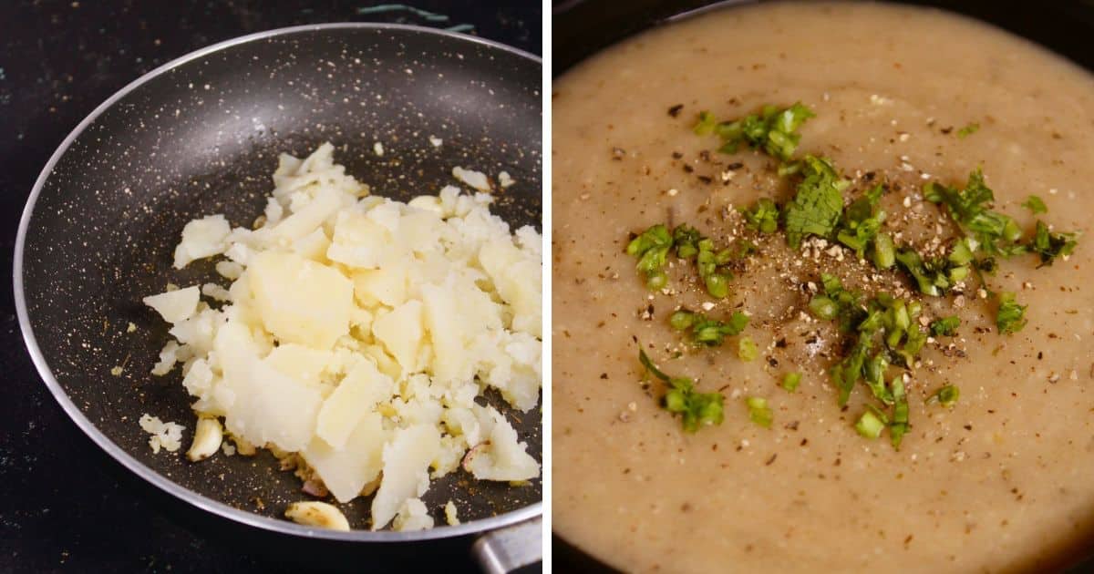 Creamy Vegan Potato Soup - My Dainty Soul Curry