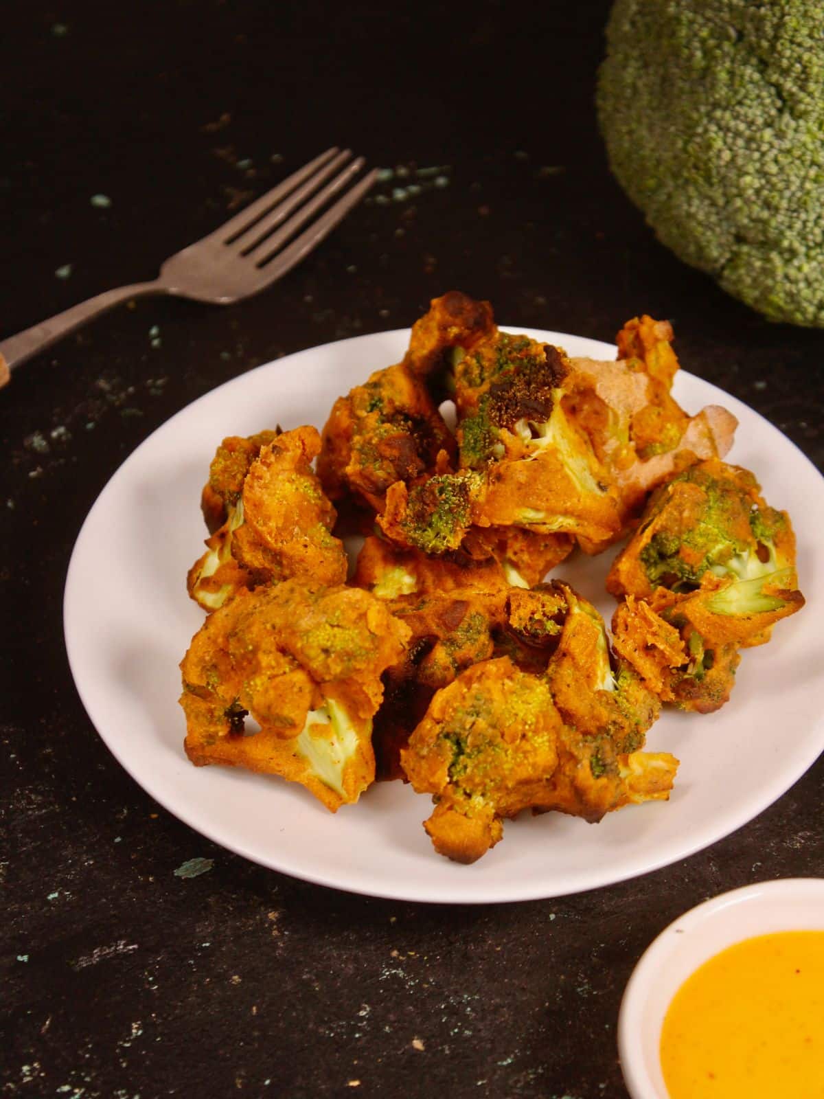 super delicious air fried buffalo broccoli bites