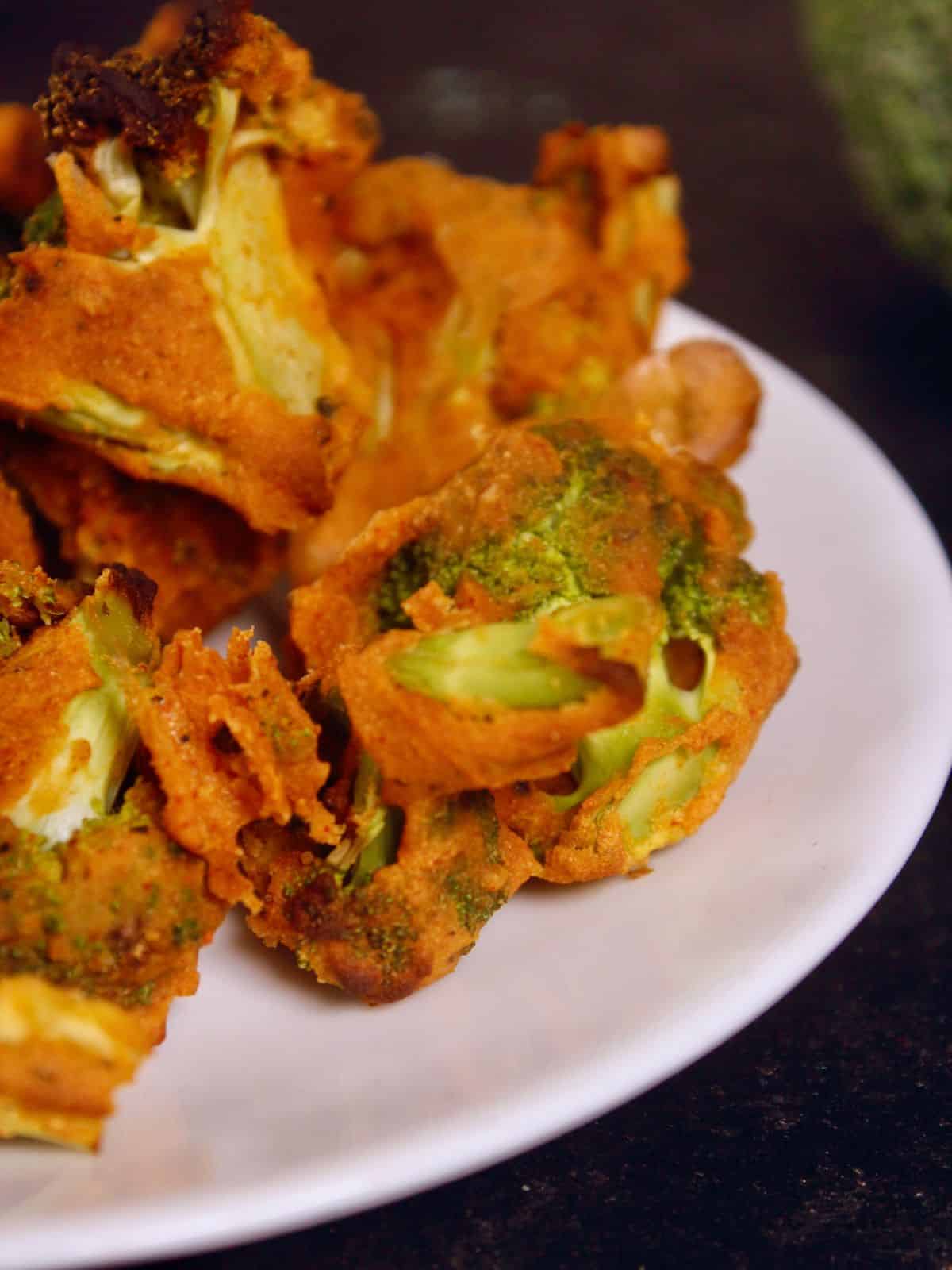 yummy air fried buffalo broccoli bites