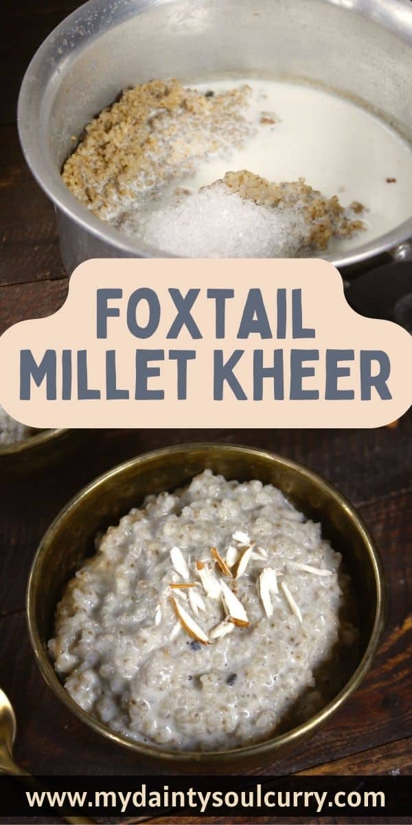 Foxtail Millet Kheer My Dainty Soul Curry