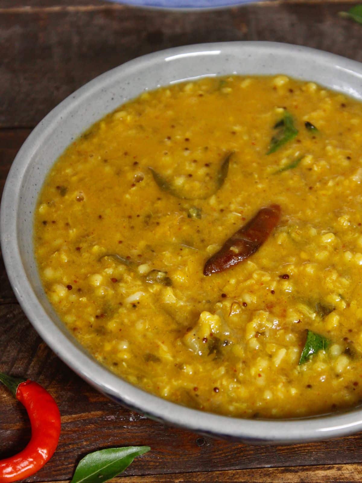 zoom in image of mango sambar