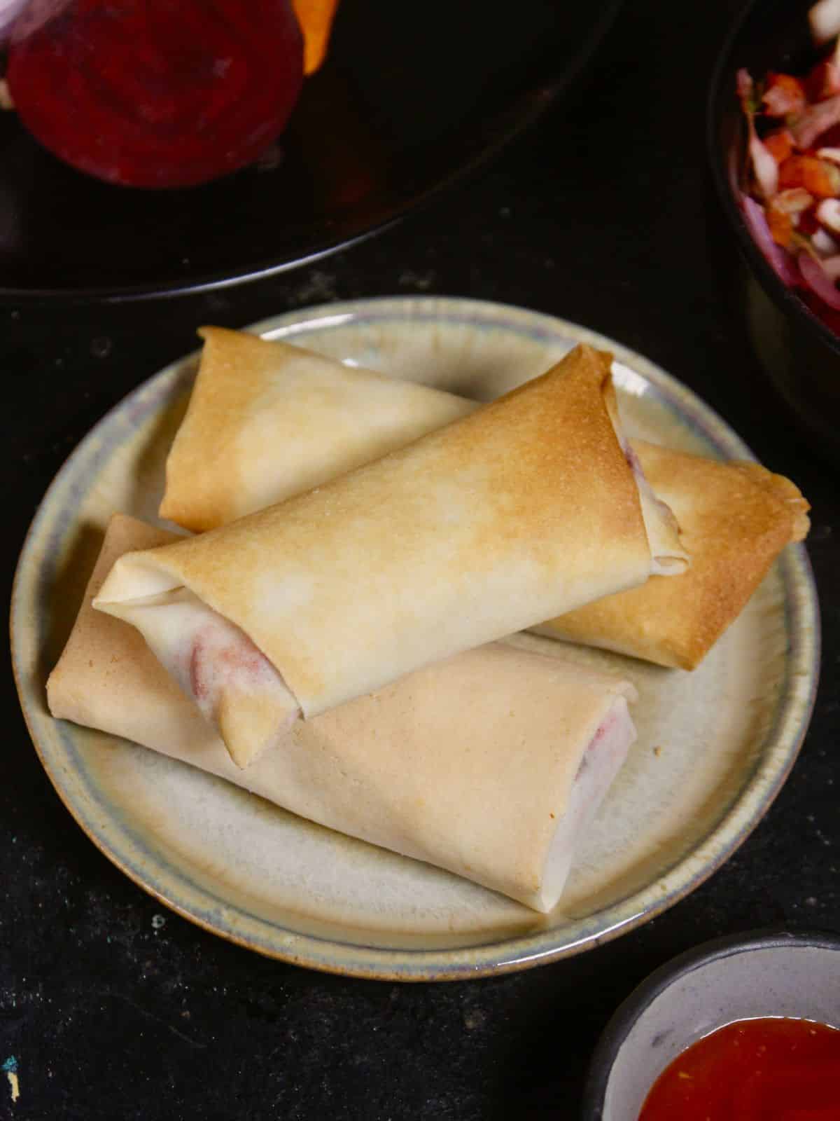 yummy Air Fried Vegetable Rolls