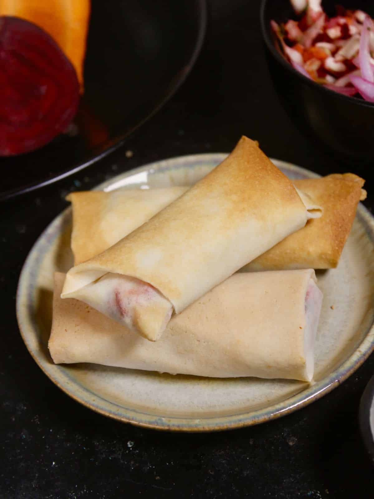 crispy Air Fried Vegetable Rolls