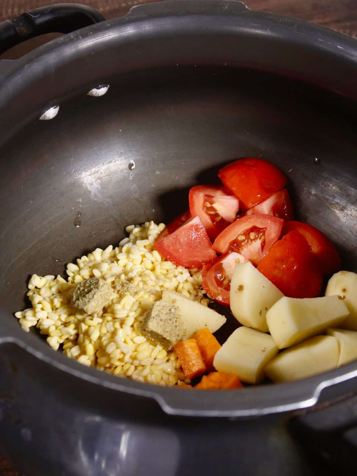 ad  all the ingredients in a pressure cooker