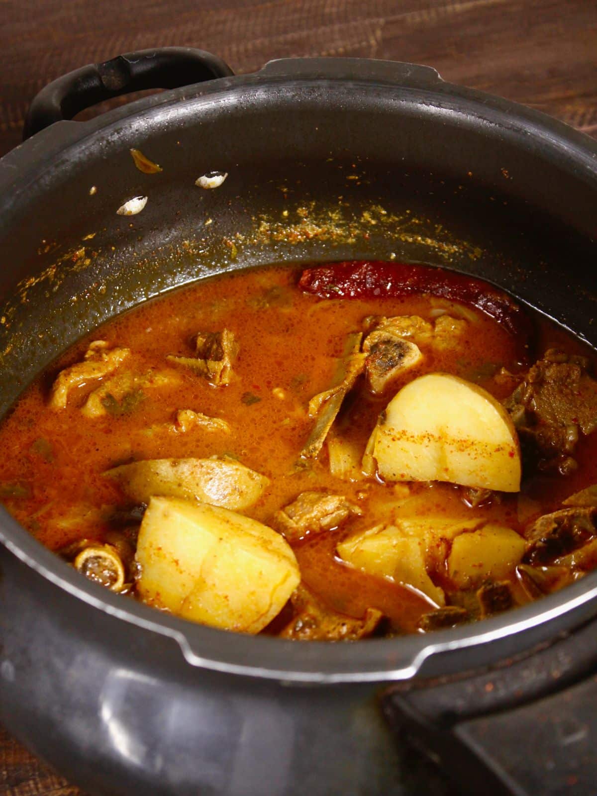 let it cook for 4-5 whistles 