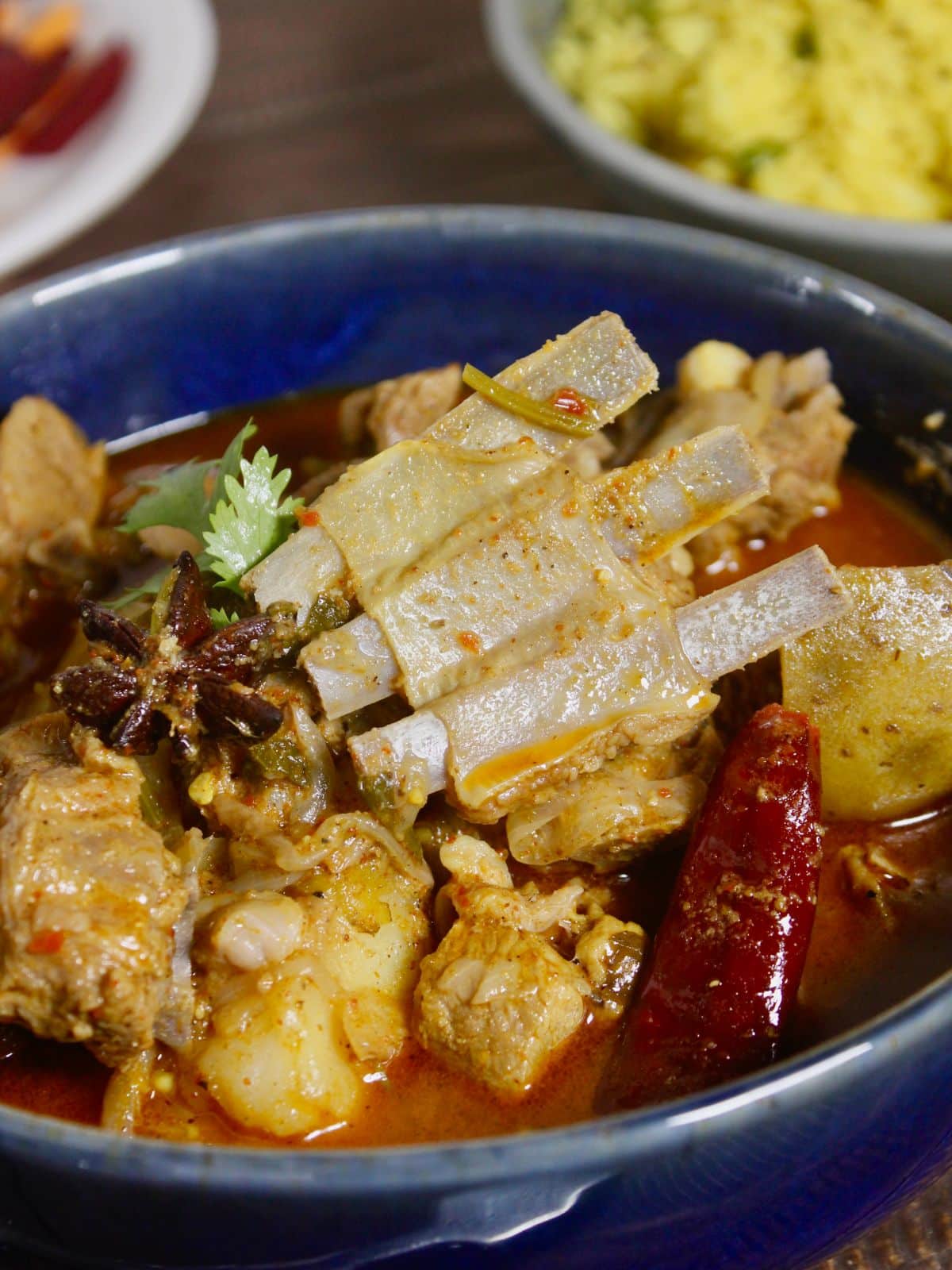 super zoom in image of Special Mutton Masala Curry