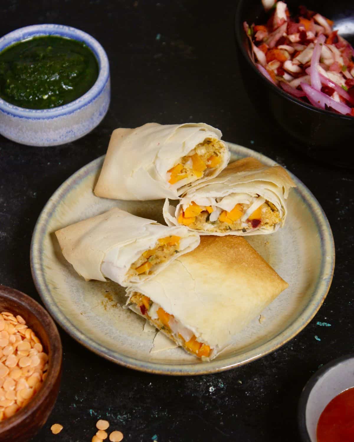 super delicious air fried masoor rolls