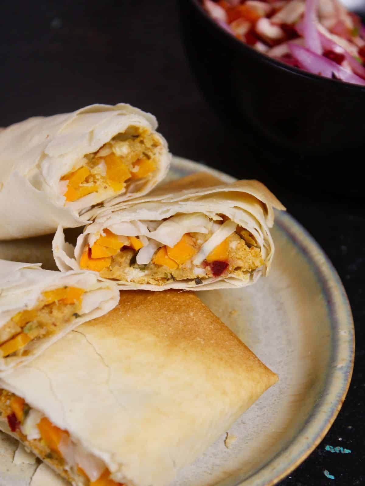 yummy air fried masoor rolls