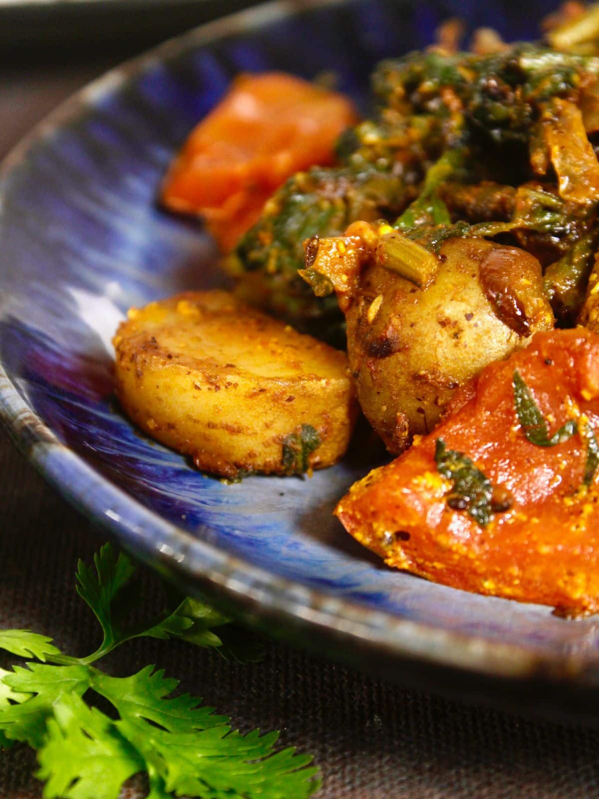 side view image of Kasundi Spinach with Beans