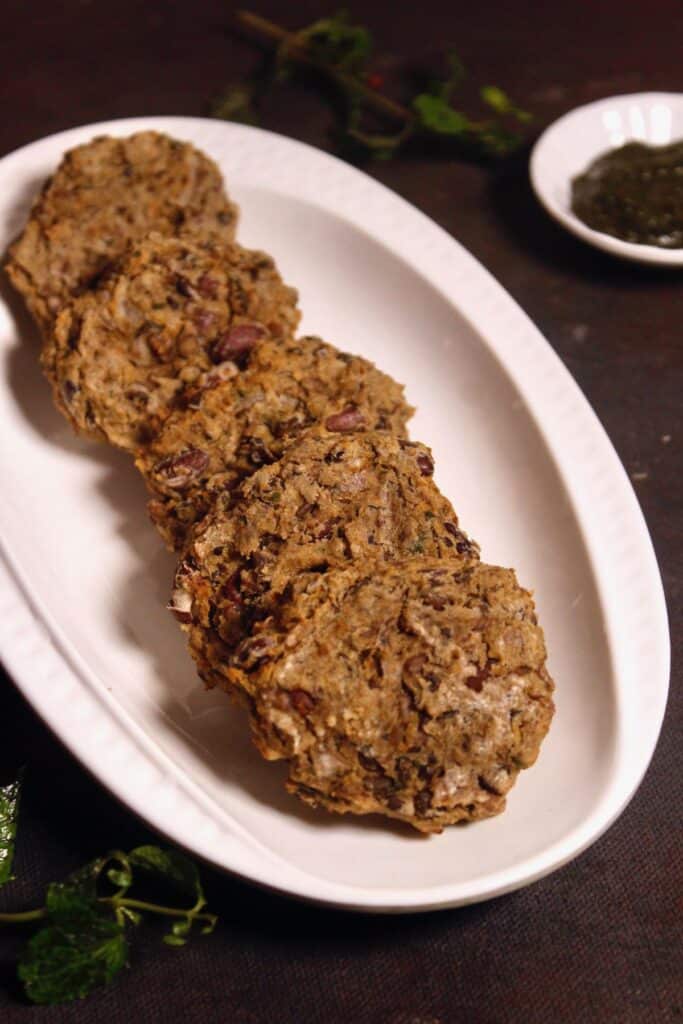 crisp air fried black eyed beans fritters