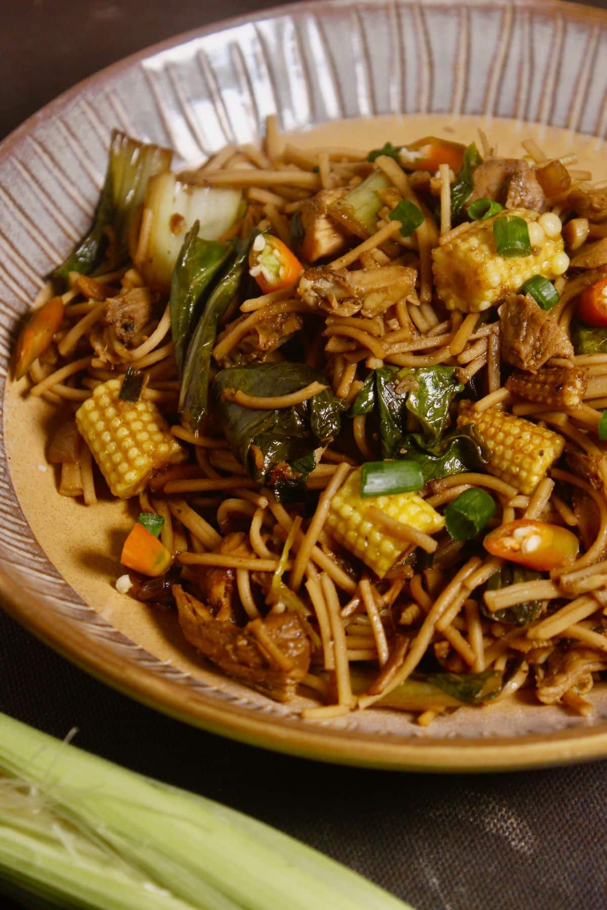 yummy Asian style whole wheat noodles