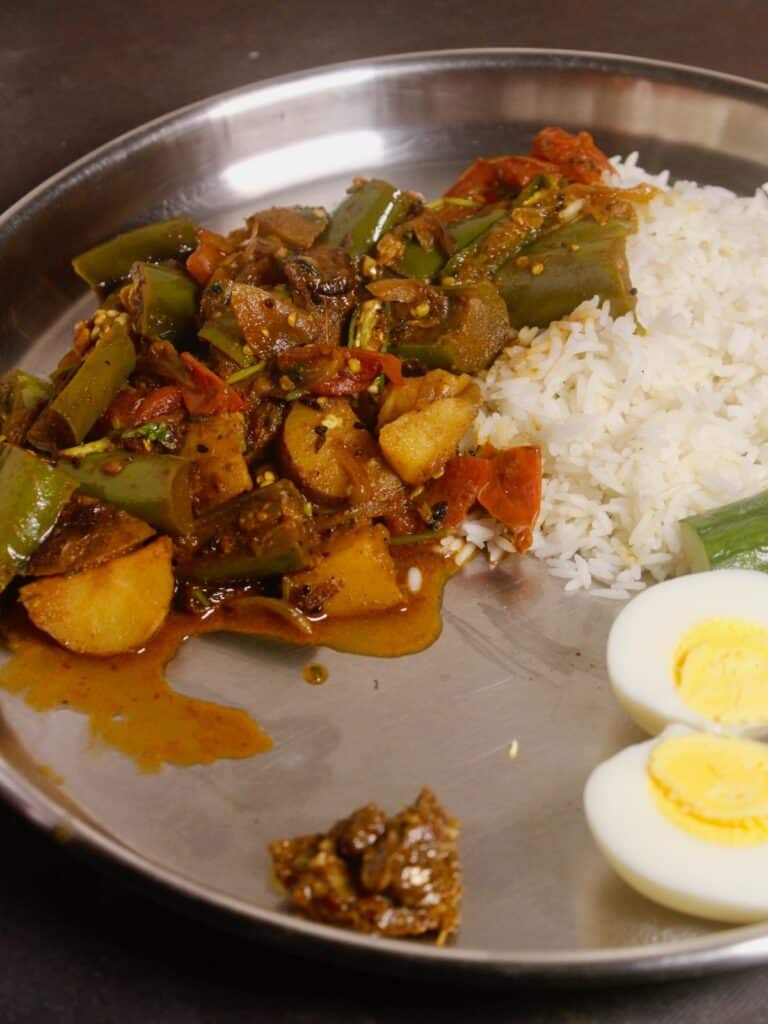 delicious eggplant potato curry