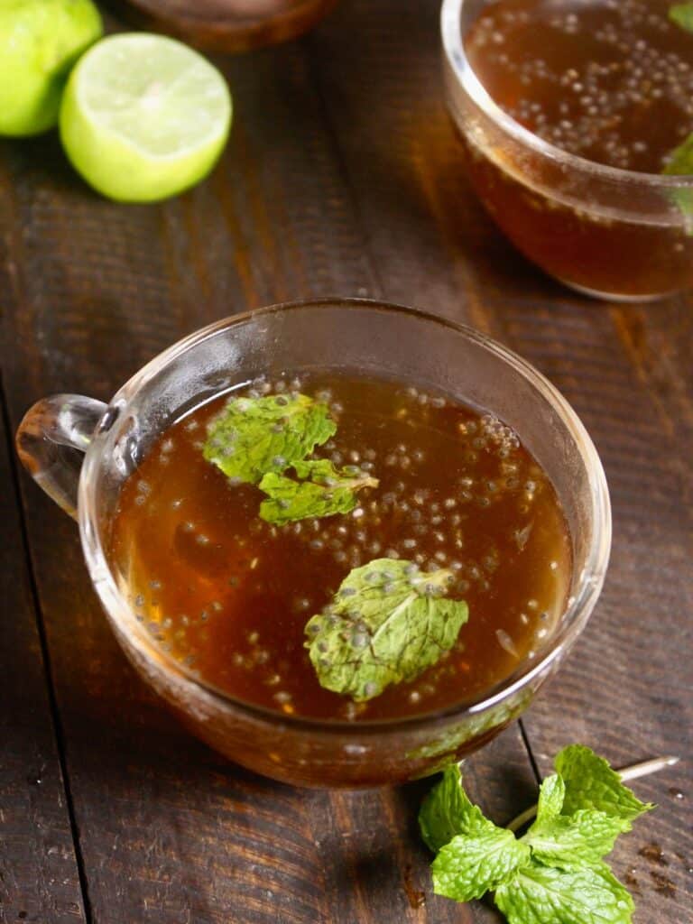 yummy mint lemon ginger tea